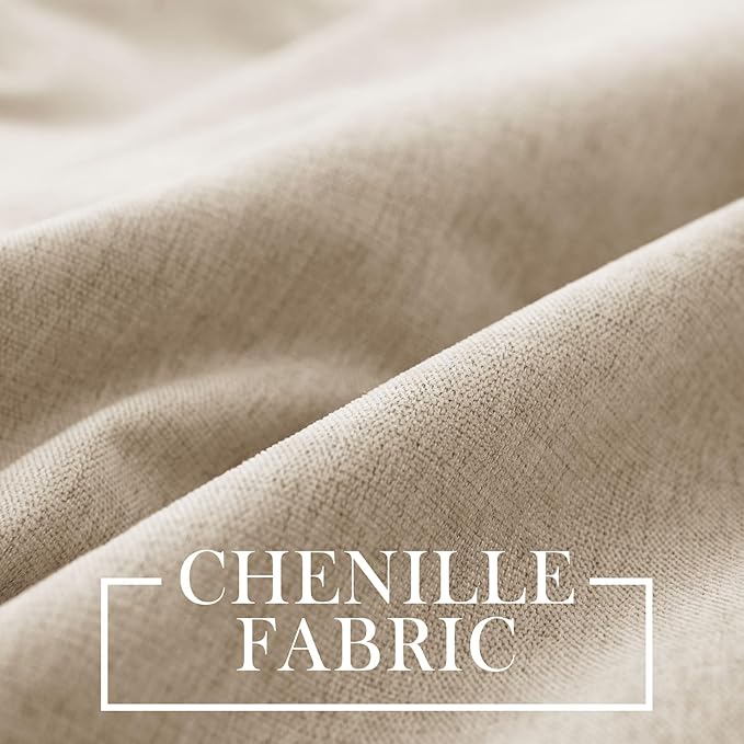 Macochico 120" Wx84 L 100% Blackout Chenille Curtains - Image 3