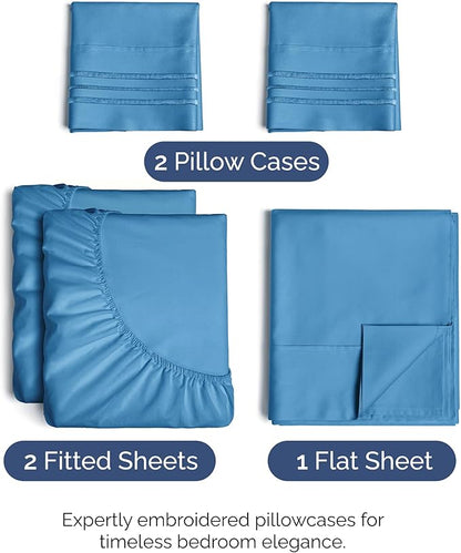 Split King Size 5 Piece Sheet Set - Image 2