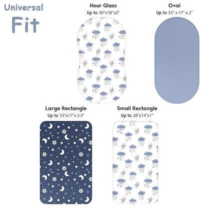 Yoofoss Bassinet Sheets for Baby, Baby Delight, Angelbliss, Soft Breathable - Image 3