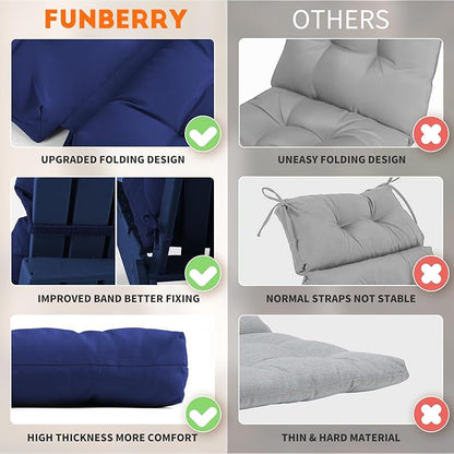 FUNBERRY Adirondack Chair Cushion, Thicken Comfy Cushions - Image 2