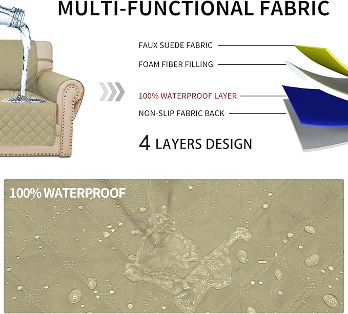 Easy-Going Waterproof Oversized Loveseat Covers Leakproof Couch Cover - Image 3