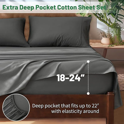 Extra Deep Pocket Queen Sheets 18-24 Inch 1000 Thread Count 100% Egyptian - Image 2