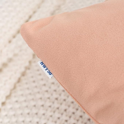 HWY 50 Dusty Pink Velvet Rectangular Throw Pillow Covers 12x20 Inch - Image 3
