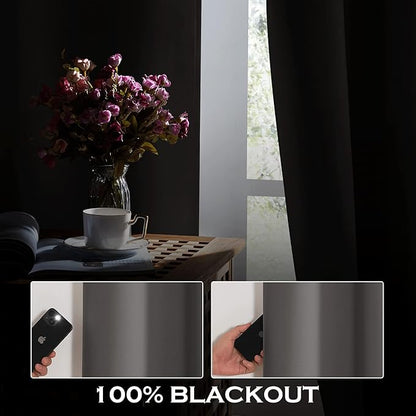 KGORGE Soundproof & Dust Particle Filtering Curtains 100% Blackout Window Cover - Image 3