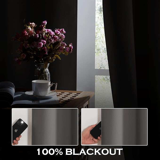 KGORGE 4-in-1 Soundproof Anti Dust 100% Blackout Curtains - Image 3