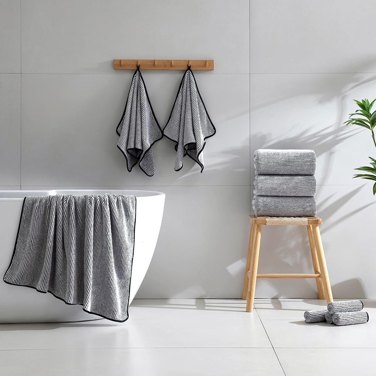 4 piece bath towel set 35"x70"oversized bath towel, view 9
