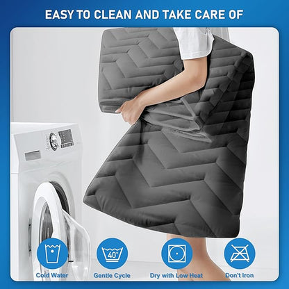 Unilibra Twin XL Size Mattress Protector Waterproof Quilted, Fitted Mattress Pad - Image 6