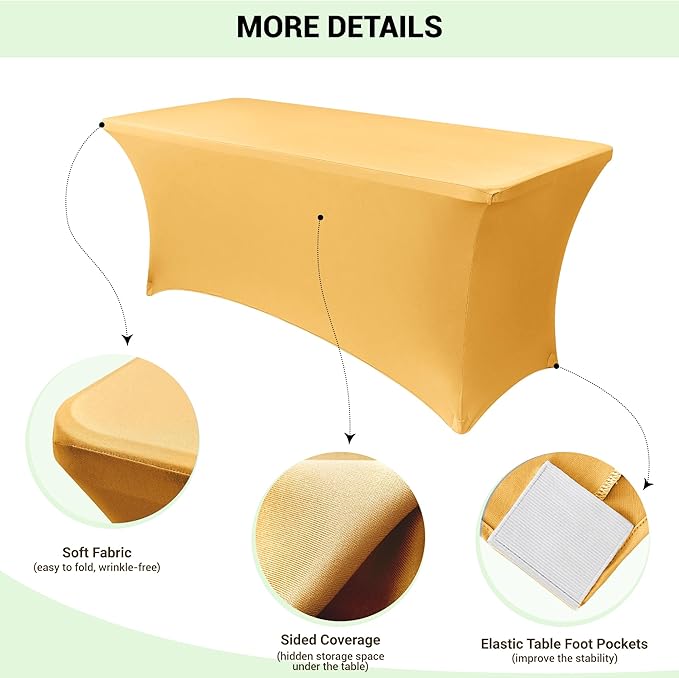 Obstal 6ft Stretch Spandex Table Cover - Image 3