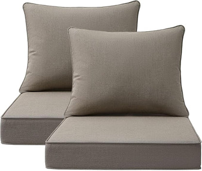 Sunbrella Outdoor Patio Chair Cushions Set, Water-Repellent, Fade Resistant by Unimatta