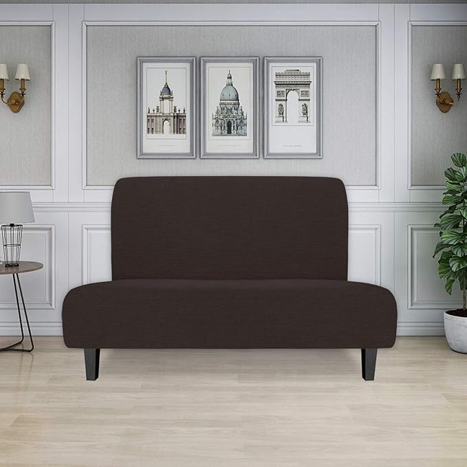 Easy-Going Stretch Futon Slipcover Armless Futon Bed Cover Furniture Protector - Image 2