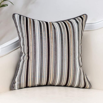 Yangest Grey Striped Throw Pillow Cover Multicolor Velvet Cushion Cover Modern by Yangest