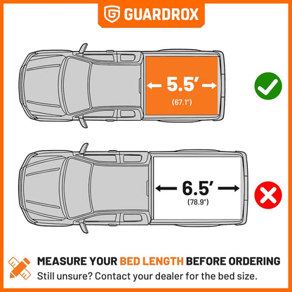 l5 low profile hard tri-fold truck tonneau cover shown in use