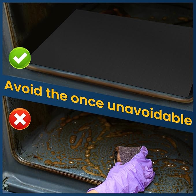 4Pack Oven Liners for Bottom of Electric Gas Oven, Thick Heavy Duty Nonstick - Image 4