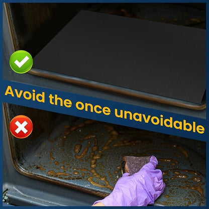 4Pack Oven Liners for Bottom of Electric Gas Oven, Thick Heavy Duty Nonstick - Image 4