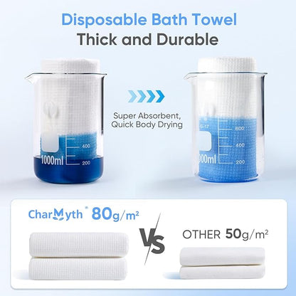 3 Pack Disposable Bath Towel 56'' x 27.5'' Disposable Body Towels - Image 3