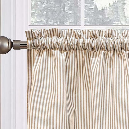 July Joy Cotton Valance Curtains 18 Inches Long Country Kitchen Curtains Rod - Image 2