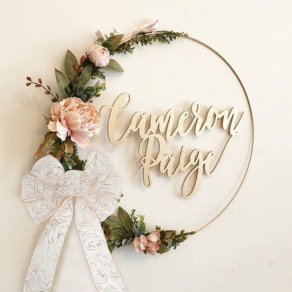 MEEDEE Floral 2.5 Inch Rose Gold Rose Wired Ribbon Wedding Bouquet Ribbons Rose - Image 7