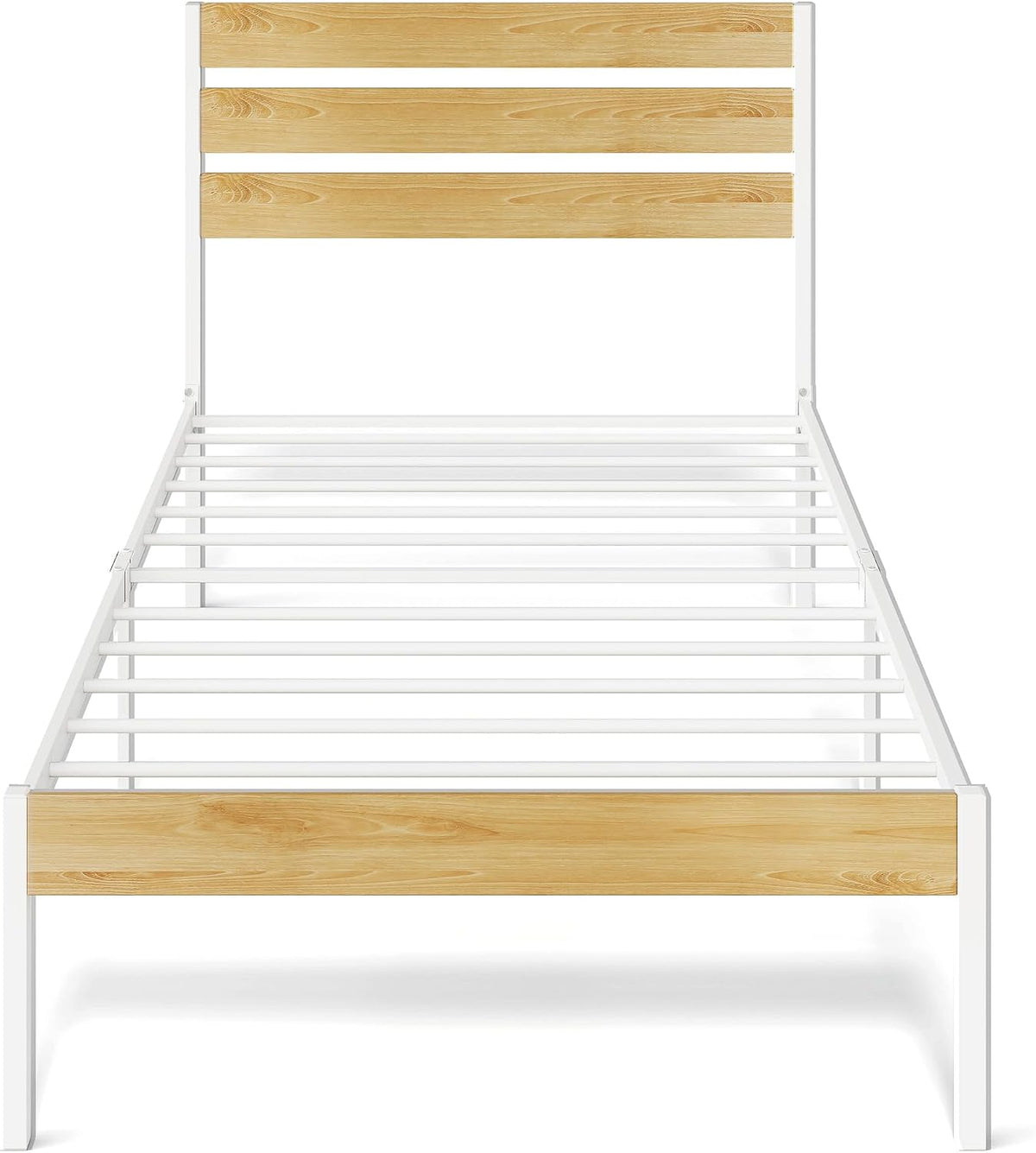 wlive twin bed frames with headboard, metal platform, package contents