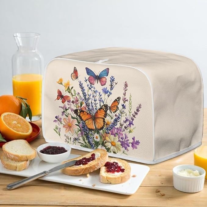 ZFRXIGN Flower Butterfly Toaster Cover Small Appliance Covers Toaster Cover 4 - Image 4