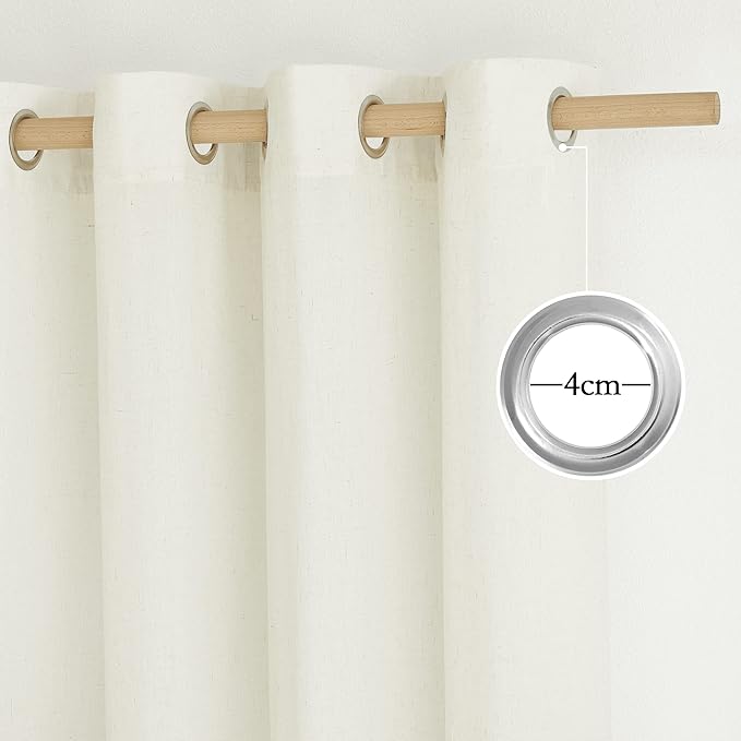 NICETOWN Flax Linen Blend Curtains - Image 3