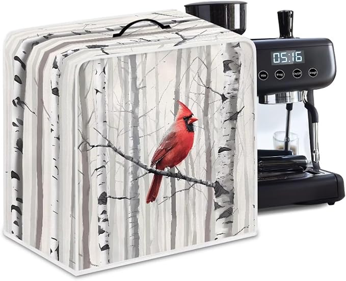 Christmas Cardinal Coffee Maker Cover by Unknown