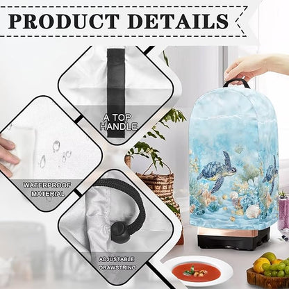 Undersea Turtle Coral Blender Dust Cover Kitchen Small Appliance Decor Anti - Image 5