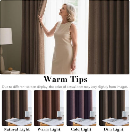 H.VERSAILTEX Linen Blackout Curtain 108 Inches Long - Image 7