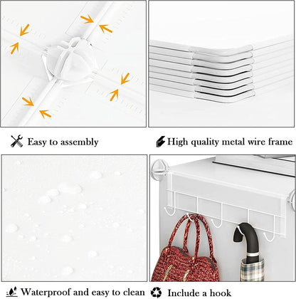 awtatos 6 cube closet organizer storage shelves, white on a desk or shelf