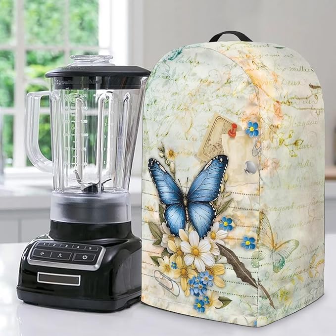 Butterfly Floral Blender Dust Cover Kitchen Appliance Oil-Proof Food Processor by Unknown