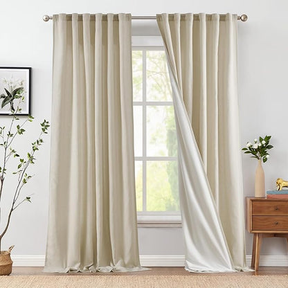 jinchan Oat Linen Blend Curtains - Image 2