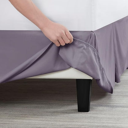 Nestl Grayish Purple Bed Skirt King Size - Image 5