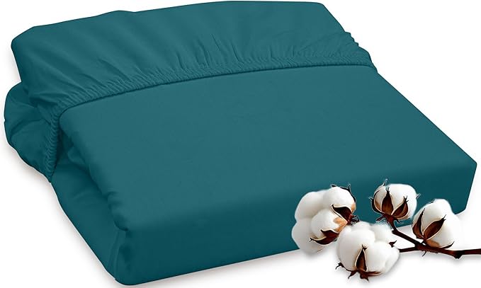ROYALE LINENS 300 Thread Count 100% Long Staple Combed Cotton Fitted Sheet Twin by ROYALELINENS