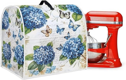 Butterfly Stand Mixer Cover 6-8 Quart Hydrangea Floral Kitchen Appliance Dust - Image 4