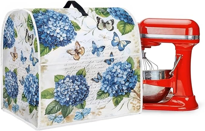 Butterfly Stand Mixer Cover 4.5-5 Quart Hydrangea Floral Kitchen Appliance Dust - Image 4