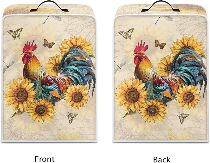 Mumeson Butterfly Rooster Coffee Maker Cover, Dust Resistant Washable Covers - Image 2