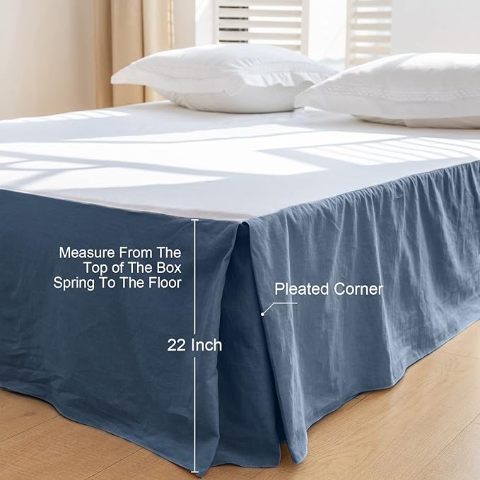 BISELINA French Linen Bed Skirt - Image 4