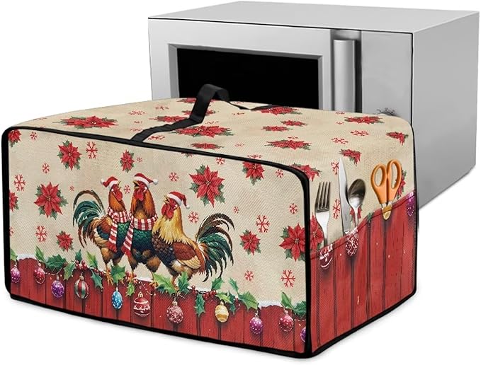 Christmas Toaster Oven Dust Cover by Garucesta