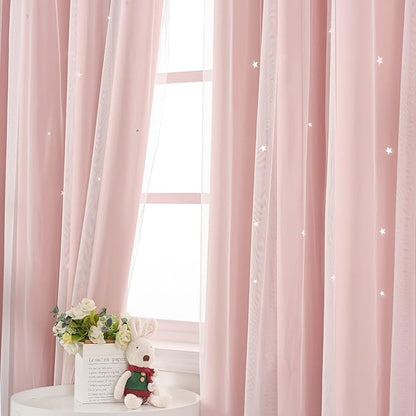 Light Pink Curtains Blackout for Girls Bedroom - Image 4
