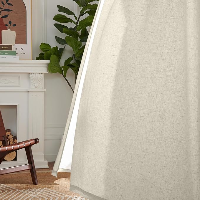 jinchan Oat Lined Linen Blend Curtain - Image 8