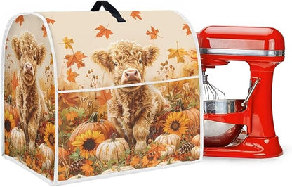 Highland Cow Stand Mixer Cover 4.5-5 Quart Pumpkin Kitchen Appliance Covers - Image 4