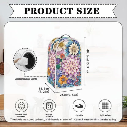 Bohe Flower Pattern Blender Cover Kitchen Blender Dust Covers Food Processor - Image 6