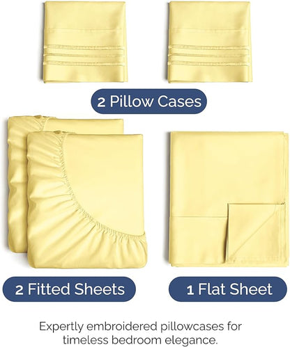 Split King Size 5 Piece Sheet Set - Image 2