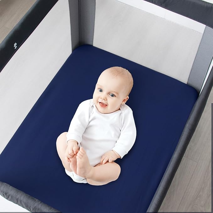 Waterproof Pack and Play Sheets Fitted 2 Pack, Compatible - Image 7