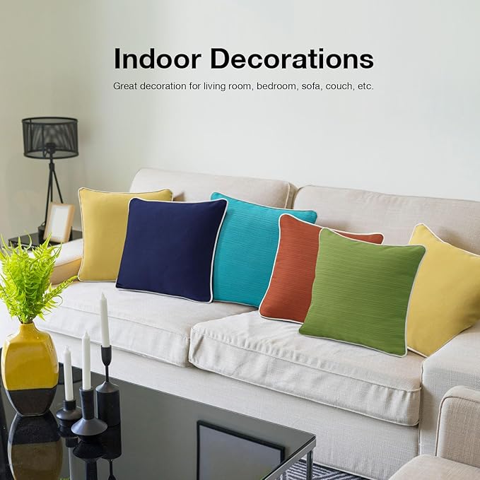 Decorative Outdoor Water Repellent Throw Pillows - Image 2