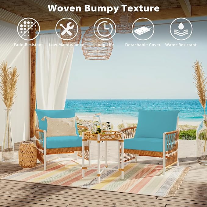 Sundale Outdoor Olefin Deep Seat Cushion Set of 2, Patio Chair Cushion and - Image 8