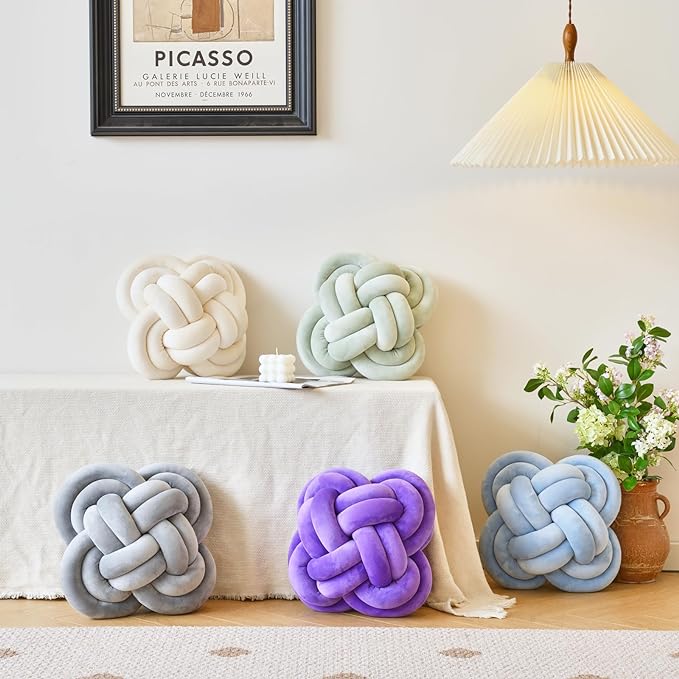 Xuyier Knot Pillow Ball, Decorative Throw Pillows - Image 3
