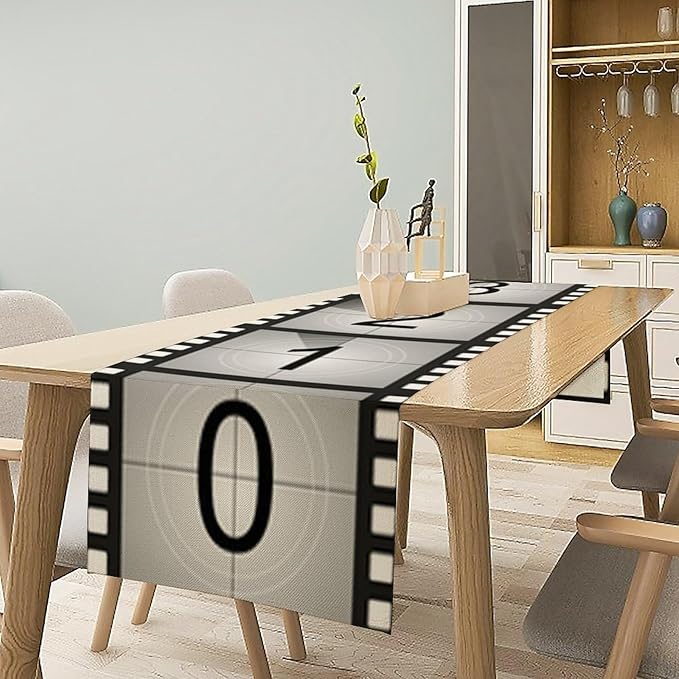 Movie Night Table Runner Film Reel Film Strip Table Decor Movie Theme Dinner - Image 2
