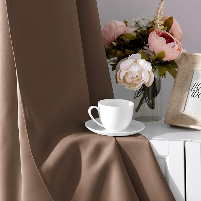 HOMEIDEAS Blackout Curtains for Bedroom 52 X 84 Inch Long 2 Panels Set - Image 5