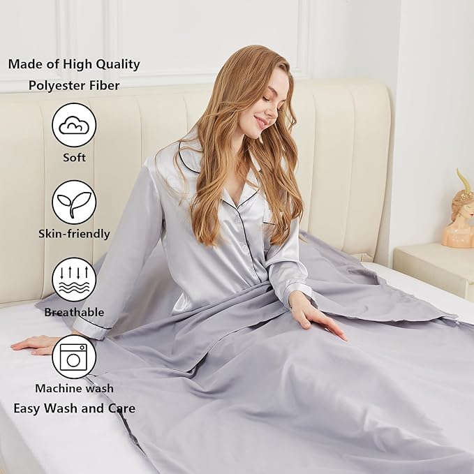 Sleeping Bag Liner Camping Adult Sleep Sack Lightweight Travel Sheet - Image 3