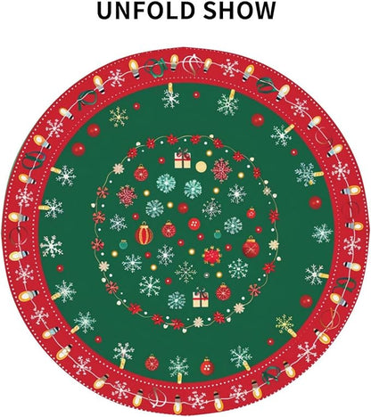 Merry Christmas Round Tablecloth 60 Inch, Decorations Round Table Cloth - Image 8